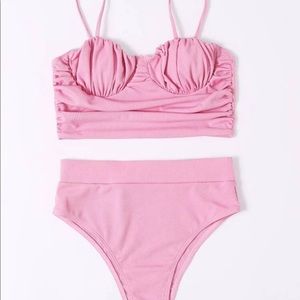 Pink high waist bikini SHEIN